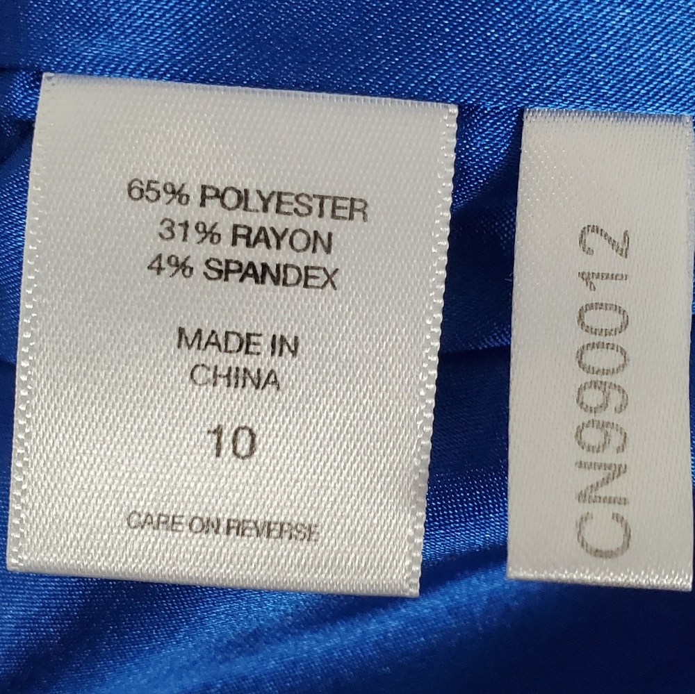 New York & Co sleeveless dress colorblock blue black 10 - Picture 4 of 7